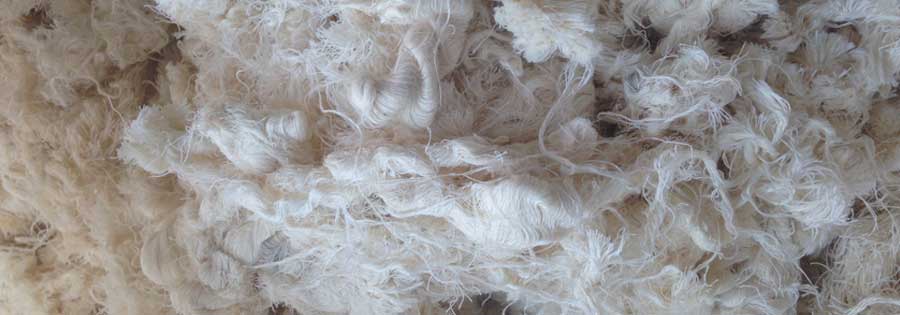 bits of thread cotton waste